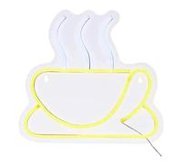 Néon LED Mural Café 27cm Jaune