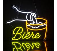 néon signe "Bière" Enseigne Néon Beer Verse Lumière