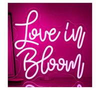 néon signe Lumières Néon Love In Bloom Pour Chambre À Coucher, Maison, Caverne D'homme, Décoration De Mariage 43x44cm