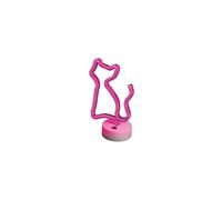 Néon sur socle LED CHAT roses FSNE02 Forever Light BX14408