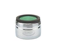 Neoperl 11 1700 5 PCA Perlator HC Economy Flow Aérateur mâle, 1,5 GPM, petit, aéré, écran en nid d'abeille, dôme vert, 2,1 cm - 27 filetages, chromé, laiton