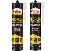 Néoplus Colle De Fixation Type Néoprène-Tous Matériaux,Intérieur Et Extérieur,Prise Immédiate -Cartouche 390g (Lot De 2)
