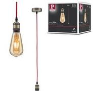 Lum En Susp Neordic Eldar Max1x60w E27 Rouge/Nickel Brossé 230v Métal