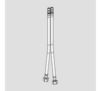 neoro Flexible de raccordement 75 cm, M10x1 x 3/8", 2 pièces, BN0517XX,