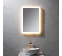 neoro n50 Metal Touch Miroir avec éclairage l : 50 cm, éclairage sur le pourtour, direct + indirect, BN0025MI,