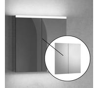 neoro n50 | n50T46 Ensemble de façades en miroir pour armoire de toilette l : 80 cm, 2 pièces, BL000176,
