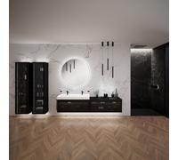 neoro n80 fumo - Salle de bains design avec meubles, miroir, douche et robinetterie, Bad-des-Monats-Set8,
