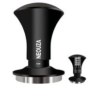 NEOUZA Tamper à expresso V2 double calibré à ressort pour machine à café, porte-filtre anti-déviation de pression, poignée raffinée, base ondulée en acier inoxydable (50,8 mm)