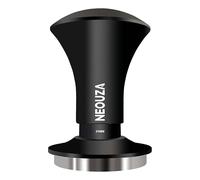 NEOUZA Tamper à expresso V2 double calibré à ressort pour porte-filtre de machine à café, anti-déviation de pression, poignée raffinée, base ondulée en acier inoxydable (58,3 mm)
