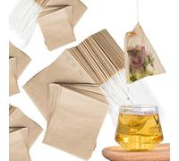 NEPAK 600 Pcs Sachet de Thé Jetable,Sachet de thé en papier à usage unique avec cordon,Sachet de The a Remplir(8 x 10 cm)