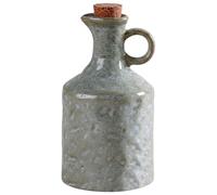 Neptuiby Bouteille d'huile d'olive Distributeur 'huile Bouteille distributrice 'olive Céramique verte 400 ml Cuisine avec bouchon en liège et poignée ergonomique pour huiles de cuisson