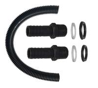 Neptuiby Kit de connecteur de réservoir d'eau, lot 2 connecteurs réservoir d'eau, Ensemble Liaison Baril Pluie 25 mm avec Tuyau en PVC 0, 5 m, Deux raccords