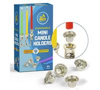 Ner Mitzvah Gobelets jetables en Aluminium Menorah - Inserts pour Bougies - Mini