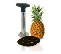 Nerthus FIH 096 Coupe Ananas, pelures, os et tranches d'ananas en Acier Inoxydable en Quelques Secondes