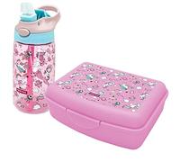 NERTHUS FIH 1020 set bouteille acier inoxydable double paroi sac à dos enfant licornes idéal pour l école