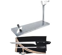 Nerthus FIH 1207 set support jambon acier inoxydable tête fixe couteau à jambon aiguiseur et housse pour couper le jambon