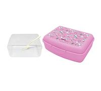 Nerthus FIH 1226 lunchbox enfant licornes avec séparateur et fourchette boîte repas réutilisable idéale pour l école