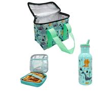 NERTHUS FIH 1288 Set Dinosaures Isotherme Sac à déjeuner + Bouteille Ultraléger + Sac Sandwich