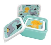 Nerthus FIH 1327 lunchbox enfant triple empilable dinosaures set 3 contenants sans BPA idéal pour l école