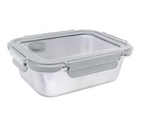 Nerthus FIH 1542 lunchbox acier inoxydable 700 ml avec couvercle verre hermétique compatible micro ondes sans couvercle idéale travail