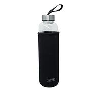 Nerthus FIH 648 bouteille verre 600 ml avec housse néoprène noire réutilisable