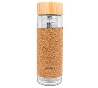 NERTHUS FIH 802 Filtre Isotherme 300 ML grâce à sa Double paroi, infuseur, Flacon, Tasse de Voyage, théière en Verre 0,30 l, Acero Inoxidable, Clair