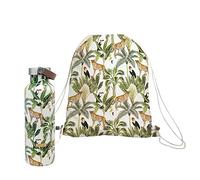 NERTHUS FIH 960 Set Bouteille double paroi Sport + sac à dos Design Selva Bouteille de 750 ml avec poignée