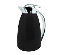 NERTHUS Pichet Thermique à Double Paroi en Acier Inoxydable et Intérieur en Verre FIH 726, Noir