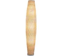 NESPIQ Lampadaire Lampadaire sur Pied Bambou Osier Rotin Ombre Lampadaire Rustique Interrupteur Au Pied Lampe sur Pied Art Lumière Haute Pôle Lampe lampadaire Salon(30 * 130cm)