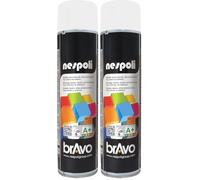 NESPOLI Aérosol peinture professionnelle blanc neige brillant 600 ml (Lot de 2)