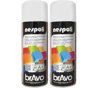 NESPOLI Aérosol peinture professionnelle blanc neige mat 400 ml (Lot de 2)