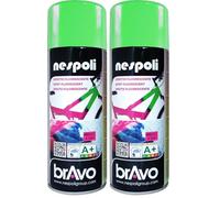 Nespoli Aérosol peinture professionnelle fluorescent vert 400 ml (Lot de 2)