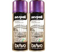 NESPOLI Aérosol peinture professionnelle métallisé violet 400 ml (Lot de 2)
