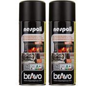 NESPOLI Aérosol spécial hautes températures noir 400 ml (Lot de 2)