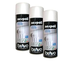 NESPOLI Aérosol spécial radiateur blanc brillant 400 ml (Lot de 3)