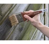 Nespoli FillPro® Wood Pinceau Plat en Bois 65 mm avec FreshBox48 Pratique et poignée AirTouch® - Convient pour Toutes Les lasures et peintures de Protection du Bois, Grande portée
