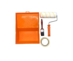 Nespoli Kit de peinture anti-goutte 18 cm avec plateau, ruban, pinceau - Idéal pour les murs et les plafonds - Kit de bricolage pour la décoration de la maison