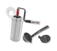 Nespoli NonStopMatic Système de Rouleau de Peinture 21 cm avec réservoir de Peinture intégré et mécanisme de déverrouillage Automatique Blanc/Gris