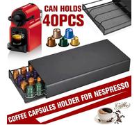 Nespresso Porte Capsule de Café Pod Support de Tiroir de Rangement en Métal pour 40 Pcs