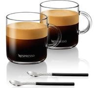 Nespresso VERTUO GRAN LUNGO Set de 2 verres avec cuillères en verre