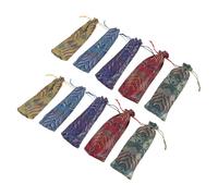 NESTINGHO 10 Pièces Paquet Pochette en Tissu Brodé Style Chinois, Paquet à Cordonnet Doux et Protecteur pour Rangement de Peigne, Fermeture Sécurisée, pour Voyages et Présents