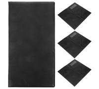 NESTINGHO 4 Pièces Porte-menu en Pu Noir, Format 10x5, 5 Pouces, pour