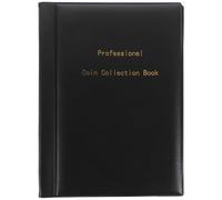 NESTINGHO Album pour Organiser de Pièces de Monnaie Noir de Collection en PU et PVC Poche Polyvalente et Protéger Pièces