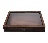 NESTINGHO Boîte D'exposition de Spécimens en Bois Café Rétro Couvercle Transparent et Serrure, Coffret Multifonction pour Insectes et Objets Artisanaux Plusieurs Styles