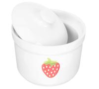 NESTINGHO Bol à Soupe en Céramique avec Couvercle 280ml pour Soupe Fumante et Œufs Vapeur, Tasse à Dessert Pratique Cuisine Maison