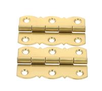 NESTINGHO Charnières de porte en laiton or 45x27 mm 6 trous, charnières de pupitre de piano silencieuses, accessoires pour instruments de musique, lot de 2 pièces robustes