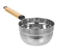 NESTINGHO Cuillère à manche long louche à eau en bois massif et acier inoxydable pour restaurants ustensile pratique et gain de temps