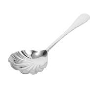 NESTINGHO Cuillère à Mélanger Thé en Acier Inoxydable Argenté Design Martelé et Forme Coquillage, Ustensile Élégant Cuisine et Repas Formels