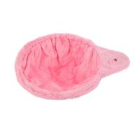 NESTINGHO Hamac Suspendu pour Chat en Peluche Rose, Lit Suspendu Rond en Matériaux Sûrs et Non Toxiques, Design Gain de Place pour Étagères et Arbres à Chat