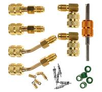 NESTINGHO Kit Climatisation Voiture et Systèmes de Réfrigération Air Conditionné Facile à Utiliser en Alliage de Cuivre et Plastique Adaptateur de Réfrigérant pour Camping